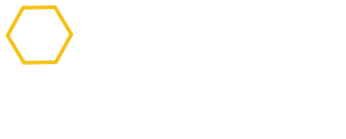 Logo oficial blanco de Hexagons Tech